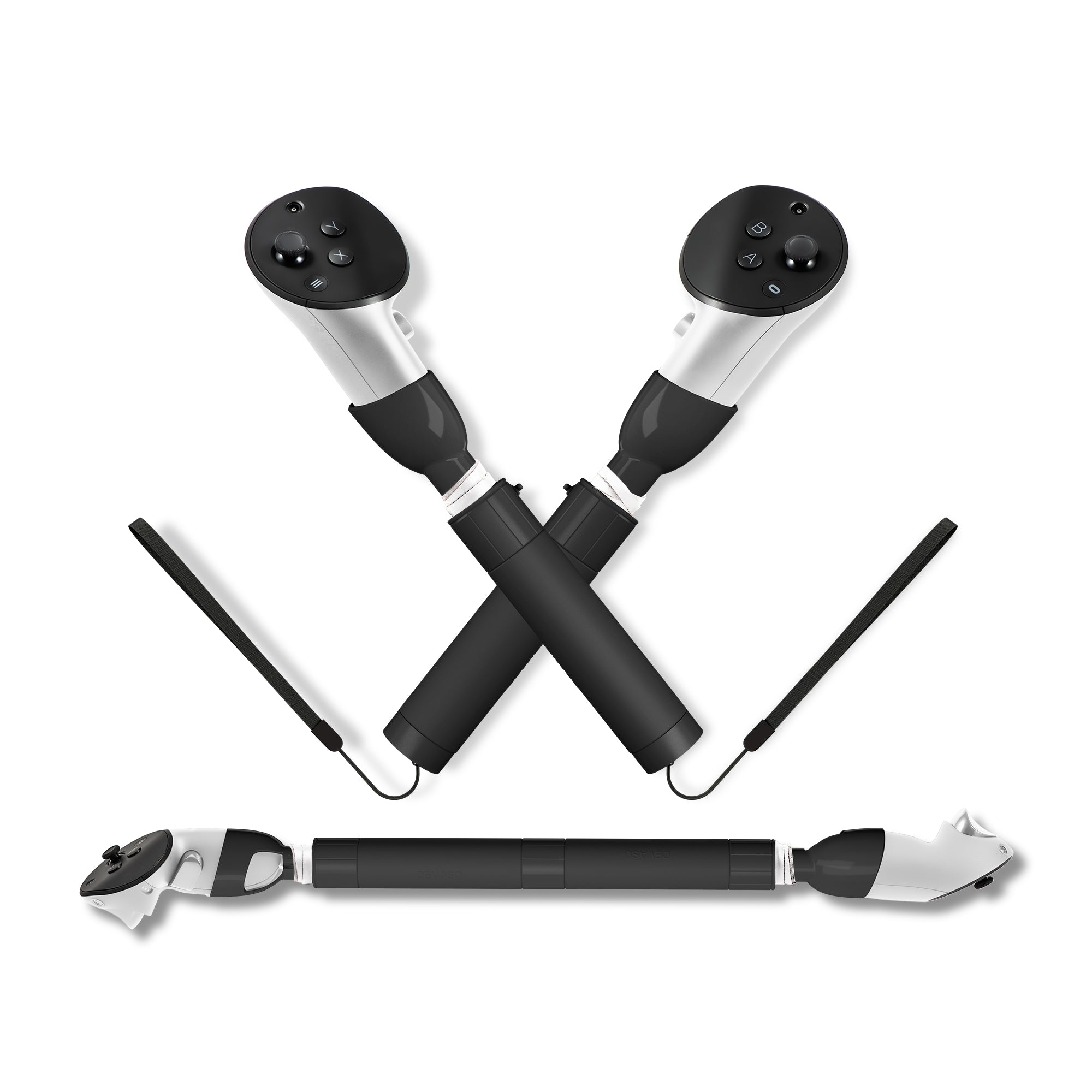 DEVASO Handle Extension Grip for Meta Quest 3 VR Headset Golf Game Handle Accessories DEVASO Handle Extension Grip for Meta Quest 3 VR Headset Golf Game Handle Accessories